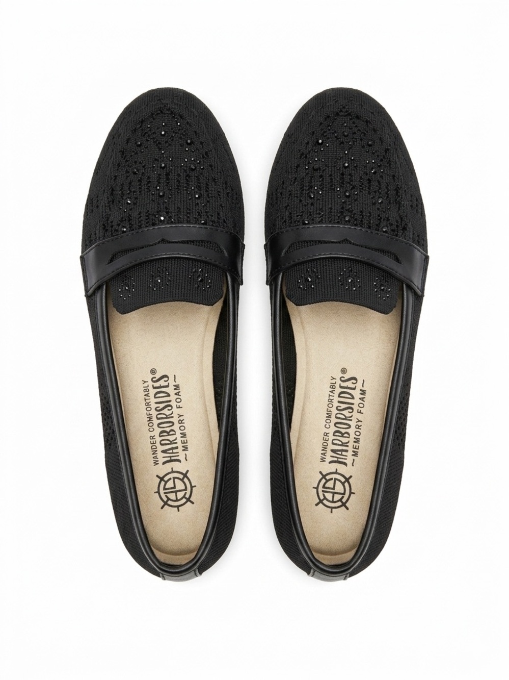 Harborsides memory foam flats - black size 7 - nwob